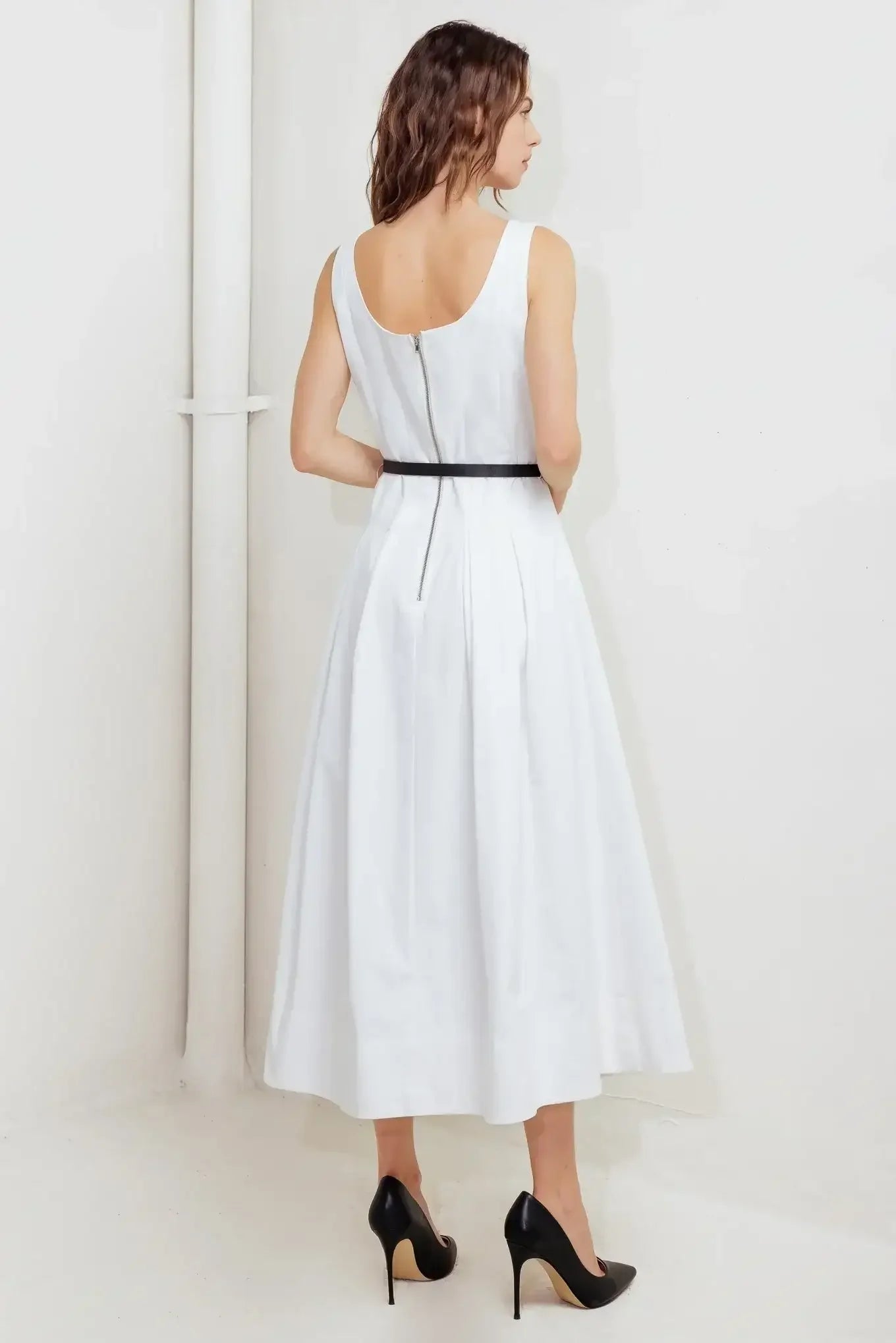 REVERIE WHITE MIDI DRESS