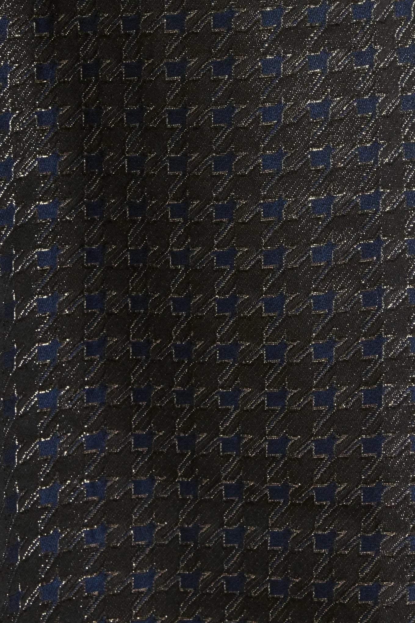 Dark patterned fabric with small geometric shapes