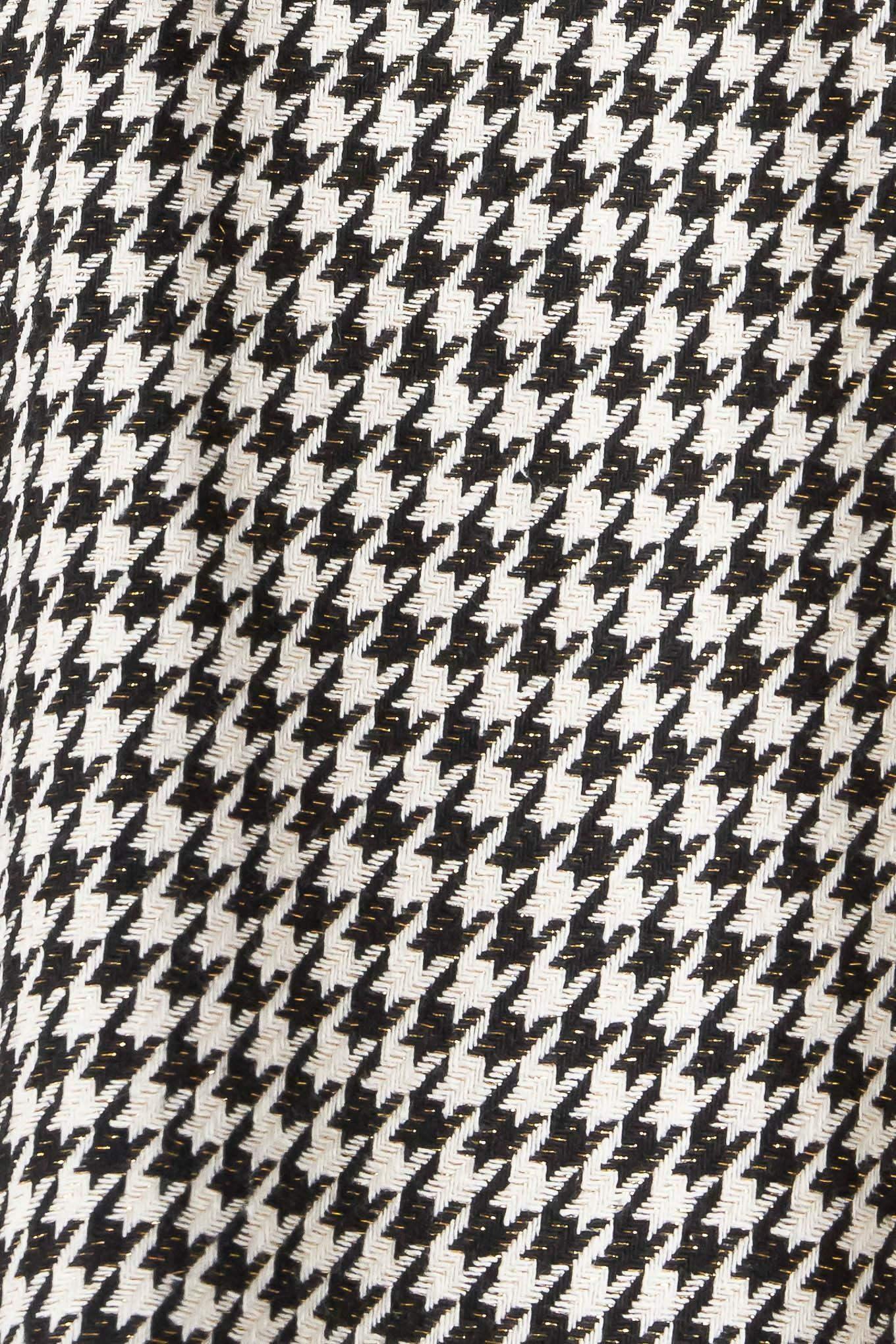 MONOCHROME BALLET HOUNDSTOOTH MIDI DRESS