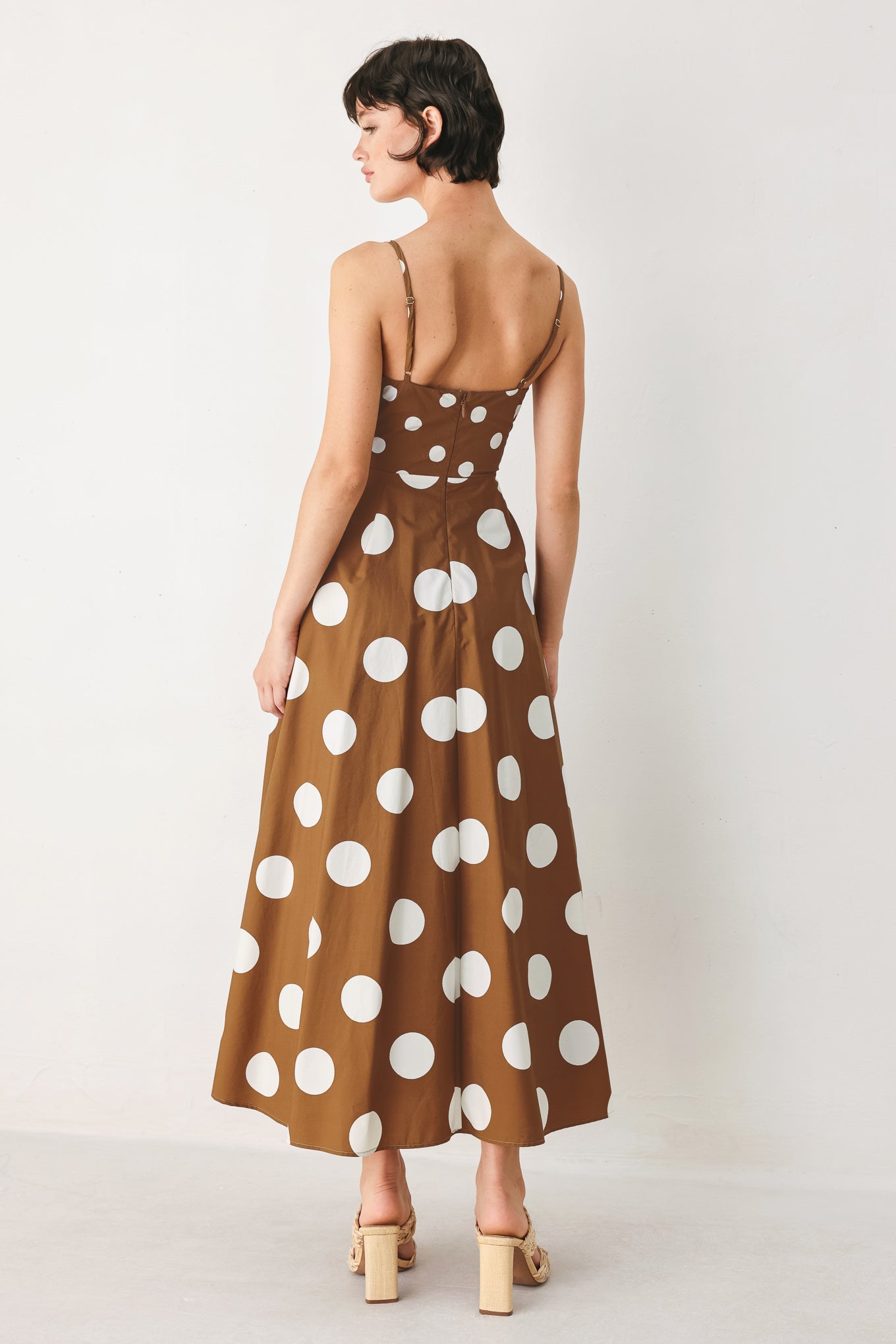 Lady Black Tie - Dolce Vita Polka Dot Midi Dress