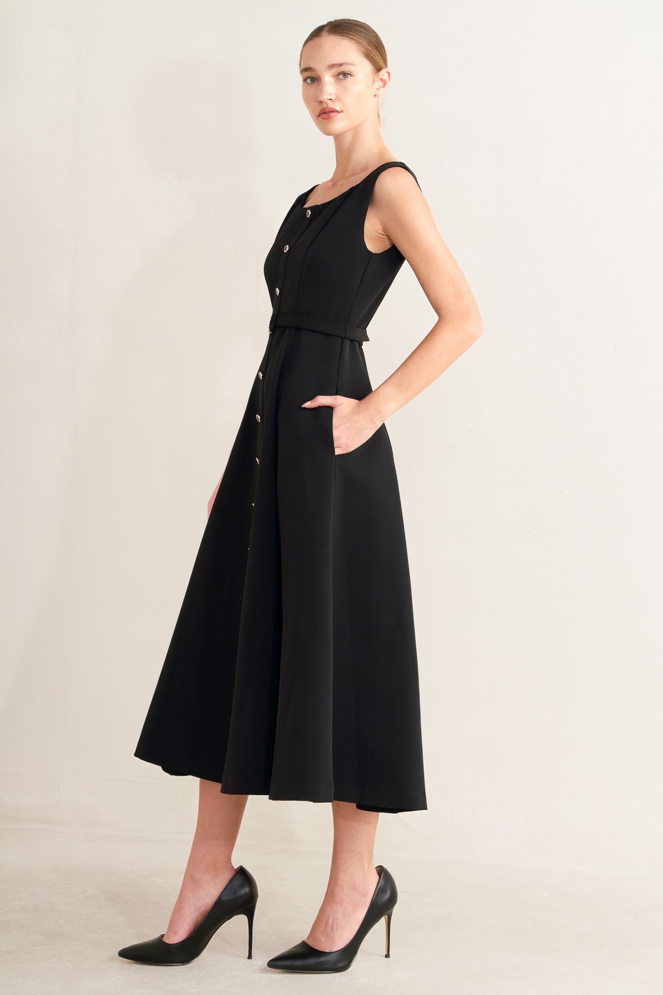 PARIS AFTER DARK MIDI DRESS - FINAL SALE