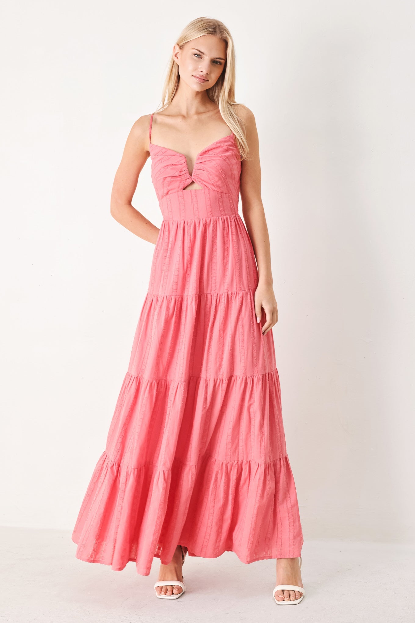 SWEET ESCAPE PINK CRANBERRY MAXI DRESS | Lady Black Tie