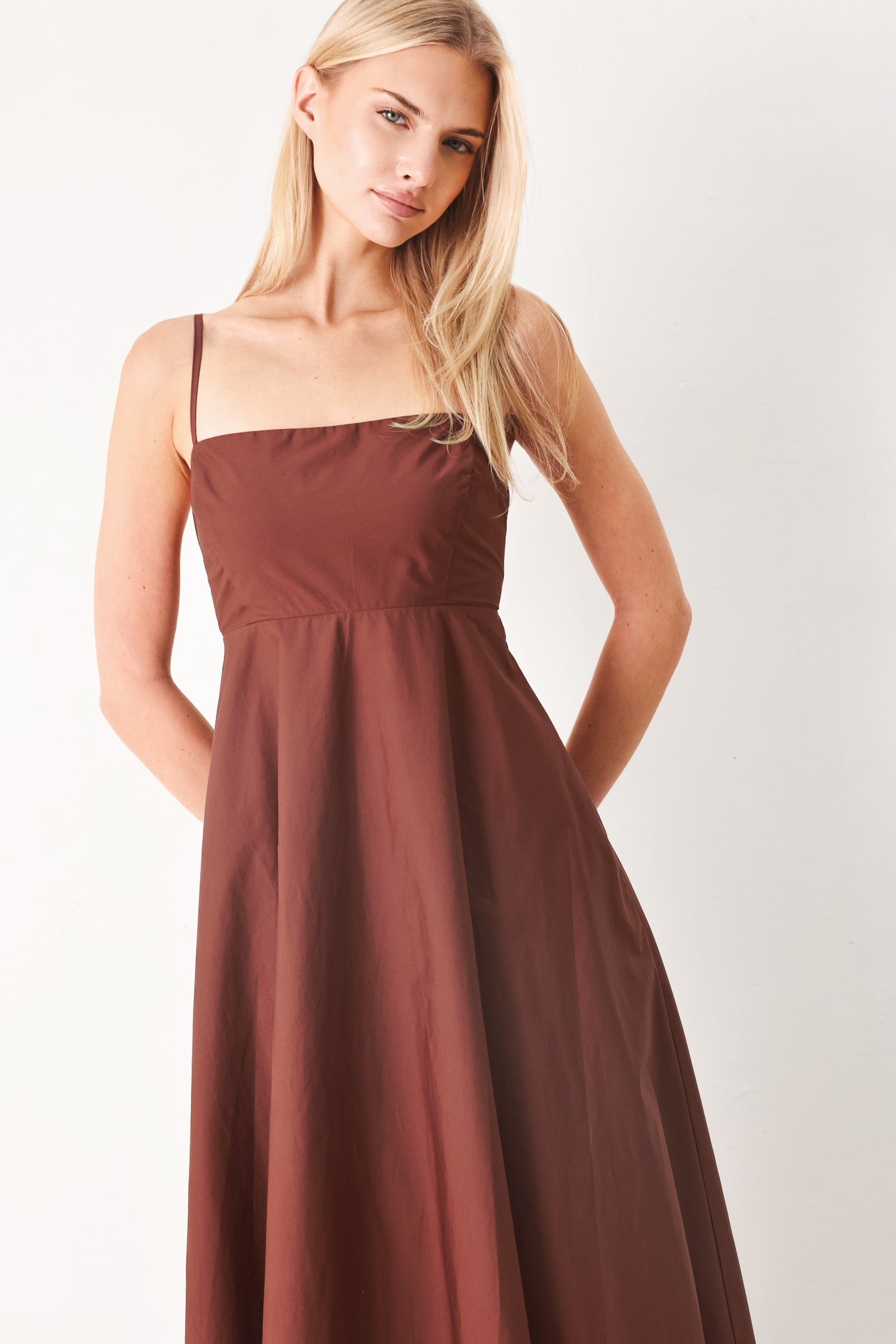 rose midi dress QUIET LUXE DARK ROSE MIDI DRESS