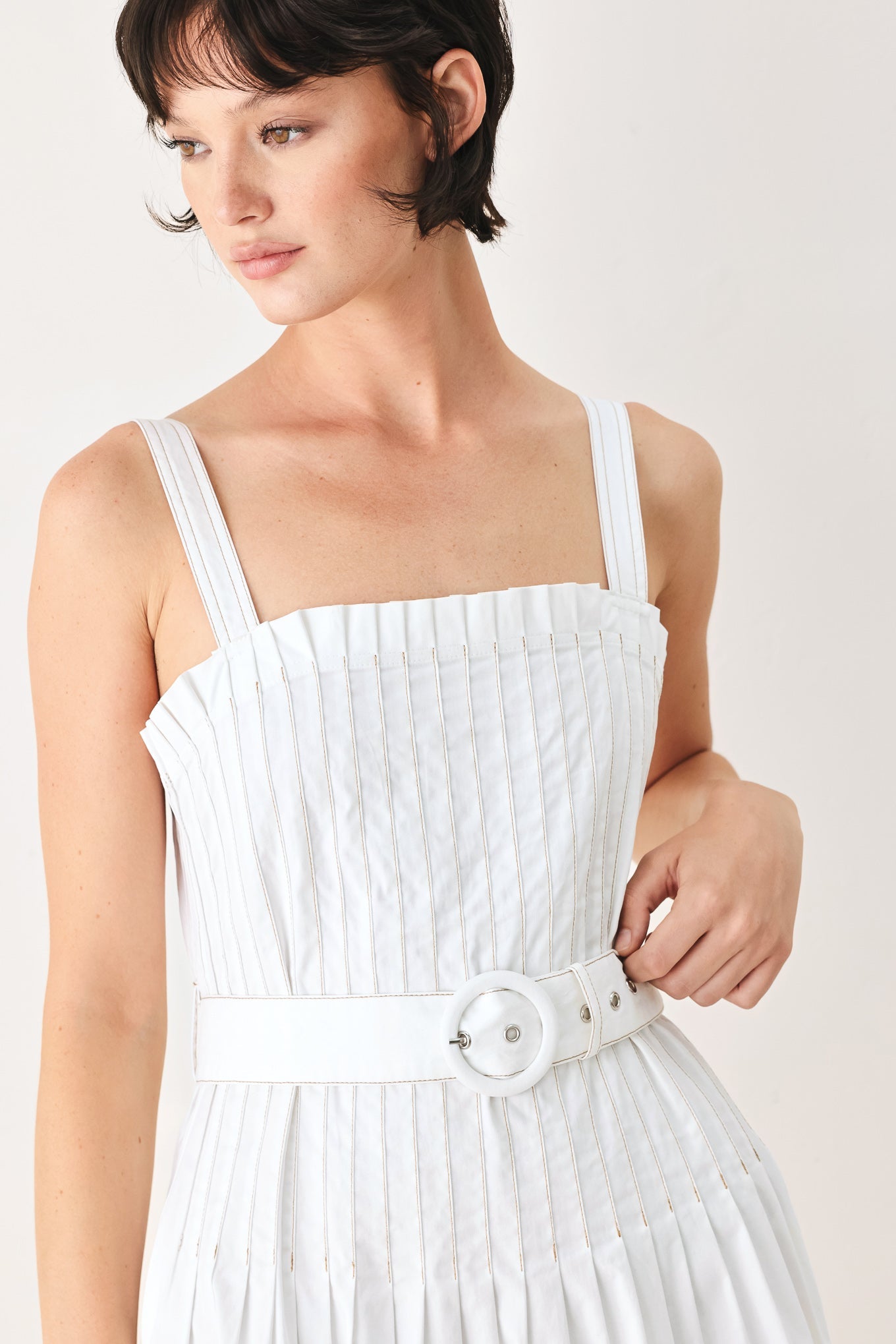 THE WEEKEND IN NANTUCKET WHITE MIDI DRESS | Lady Black Tie