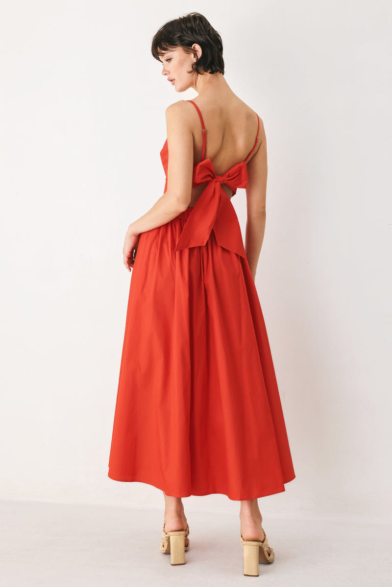 THE RIVIERA NIGHTS CUT-OUT MIDI DRESS