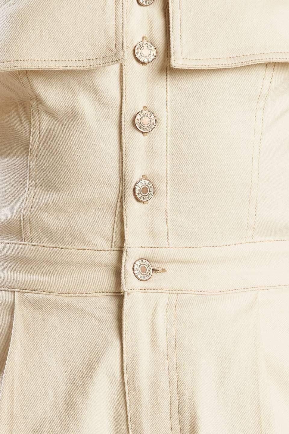 WEEKEND GETAWAY STRAPLESS JUMPSUIT - ECRU