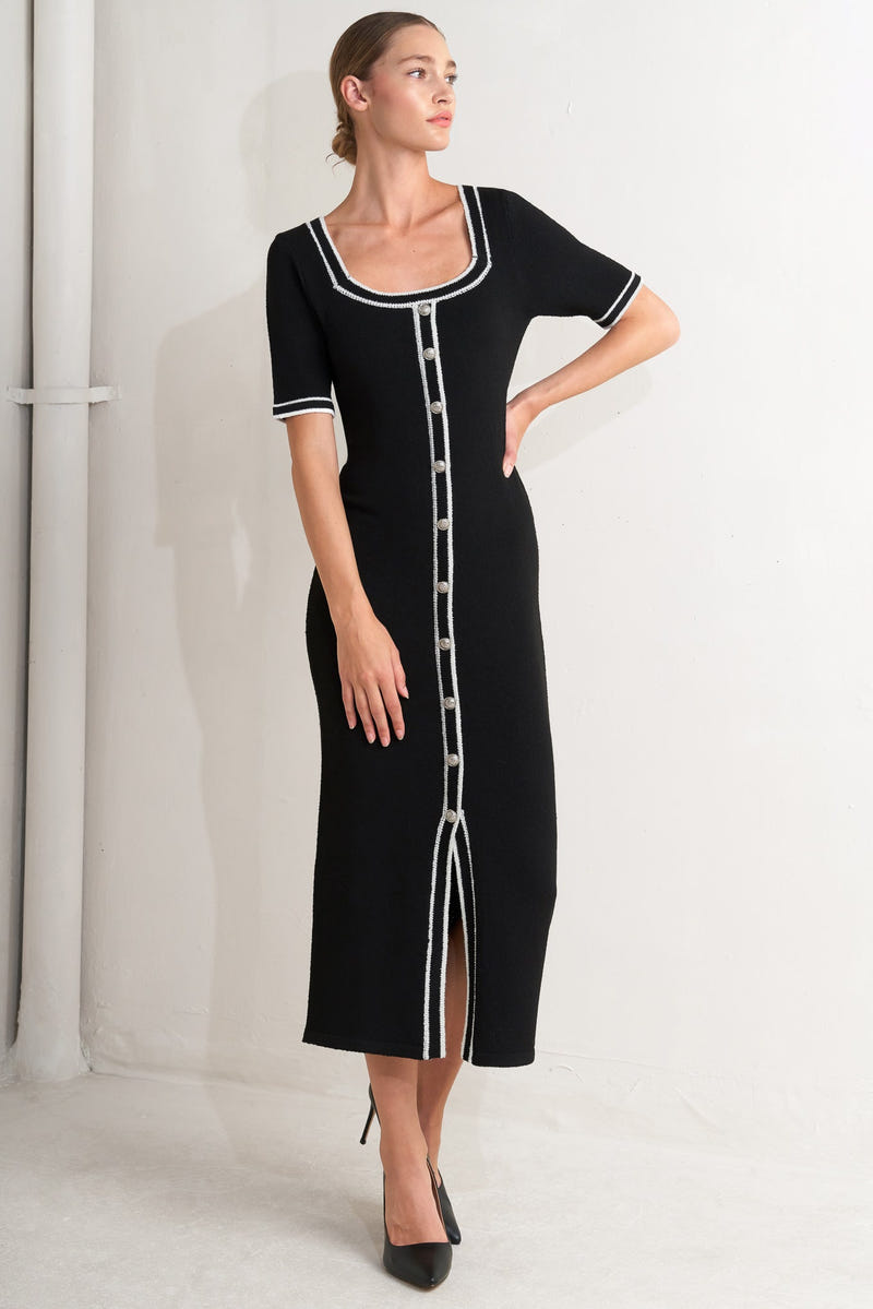 black and white dress for ladies Elegant Spaghetti-Straps Prom Long With Slit Size up if you fall in between sizes black white dress women's clothing