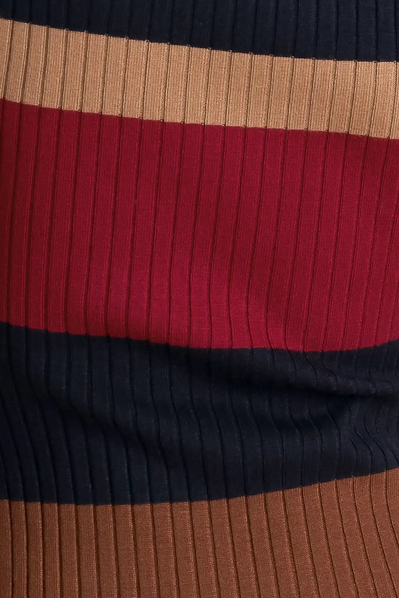 BLACK & BURGUNDY COLOR BLOCKED MIDI SWEATER DRESS