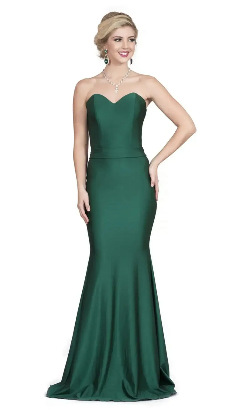 Gabriela Strapless Gown - Forest Green - FINAL SALE