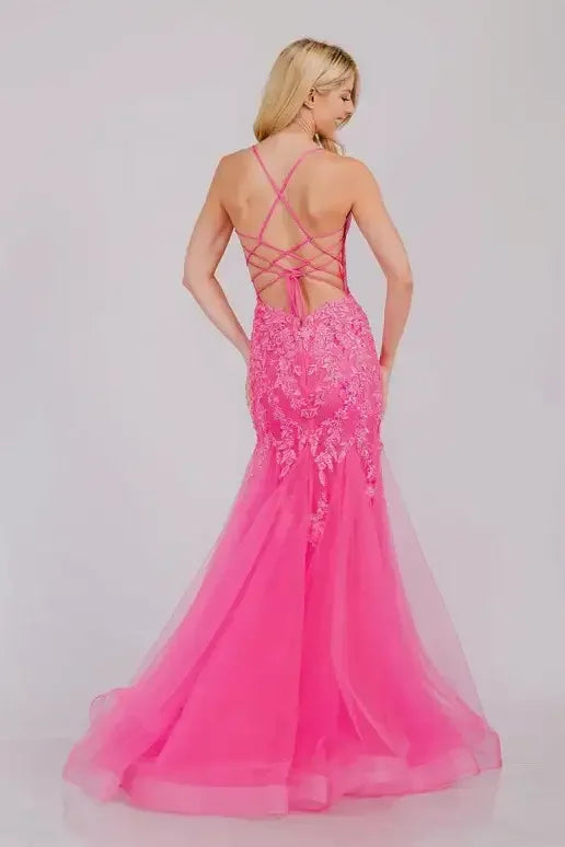 Lady Black Tie - Hera Gown - Baby Blue - Tulle & Floral Lace Mermaid Dress - Size 10 Lady Black Tie - Hera Gown - Baby Blue - Tulle & Floral Lace Mermaid Dress - Size 10