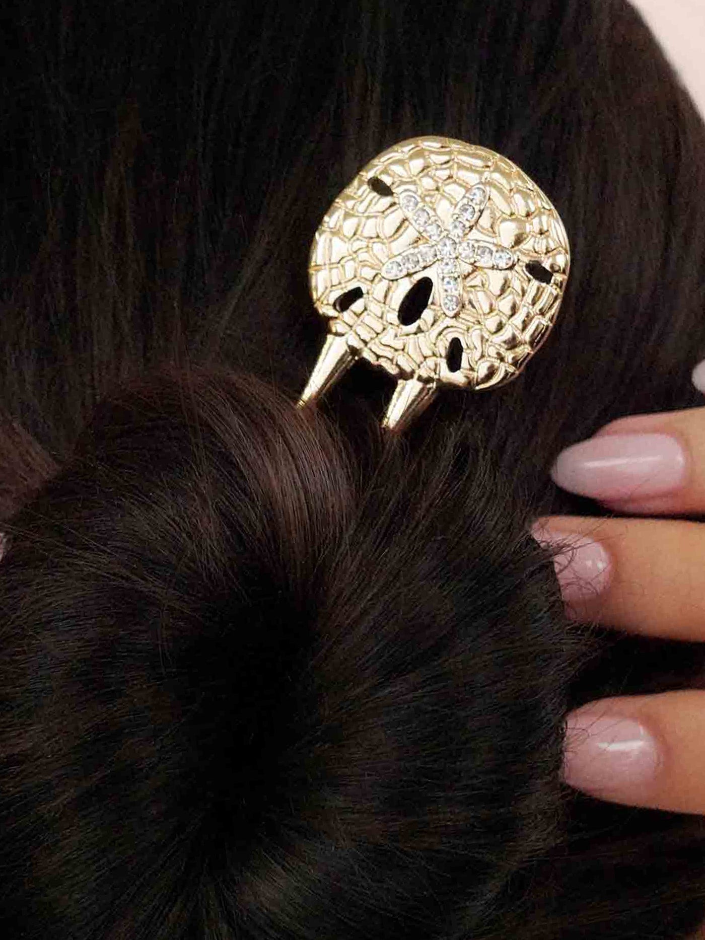 Sand Dollar Hair Pin