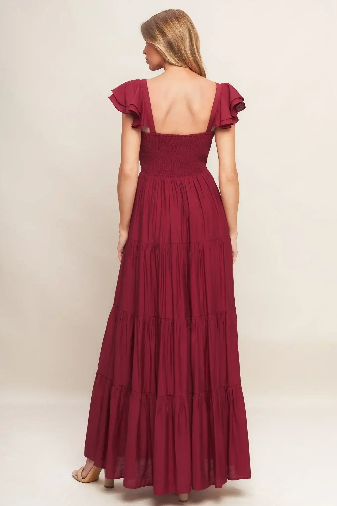 MARIBELLE MAXI DRESS - DEEP RED