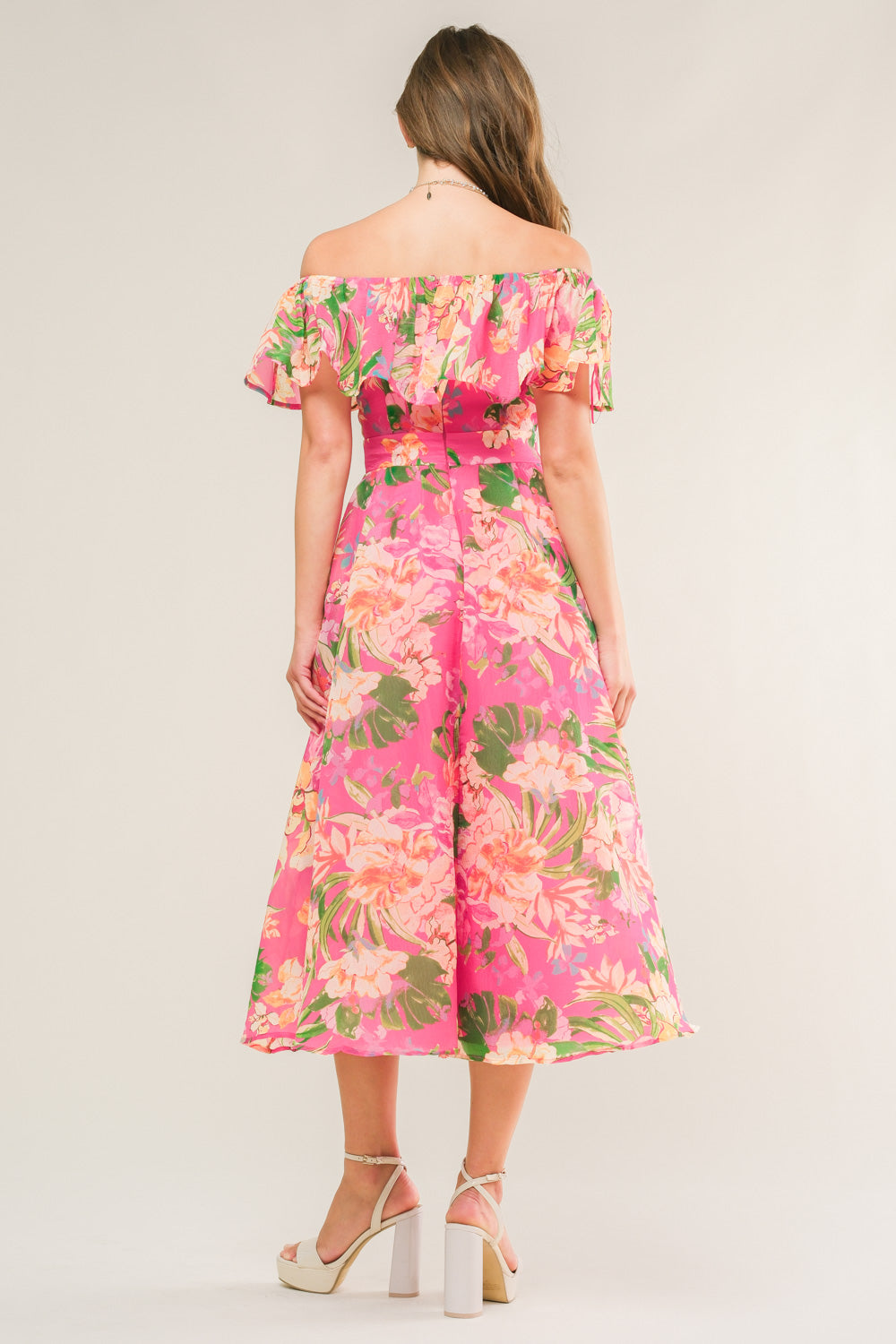 Lady Black Tie - Happiest Here Pink Midi Dress - Size M Lady Black Tie - Happiest Here Pink Midi Dress - Size M