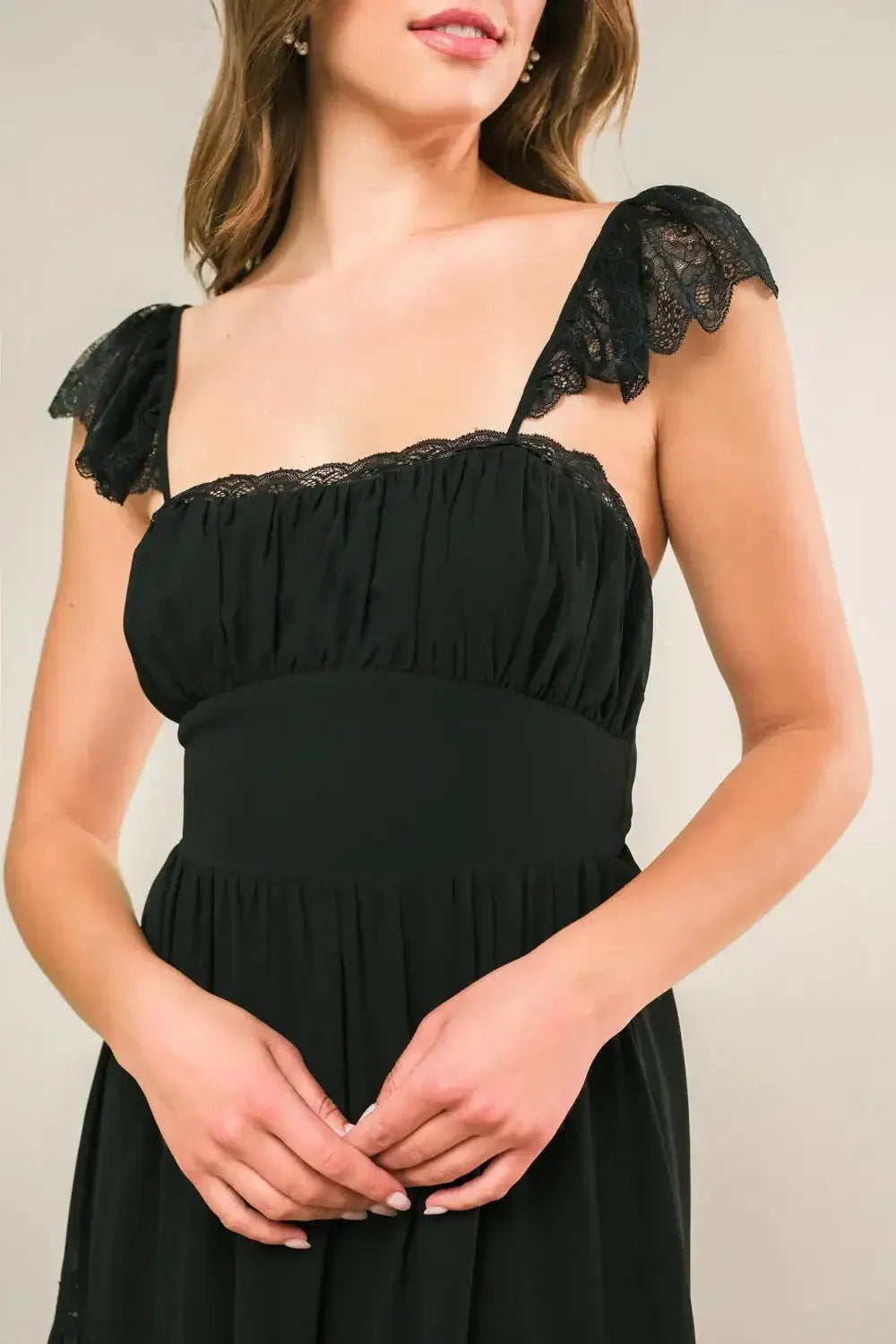 FORGOTTEN ROMANCE MAXI DRESS - BLACK