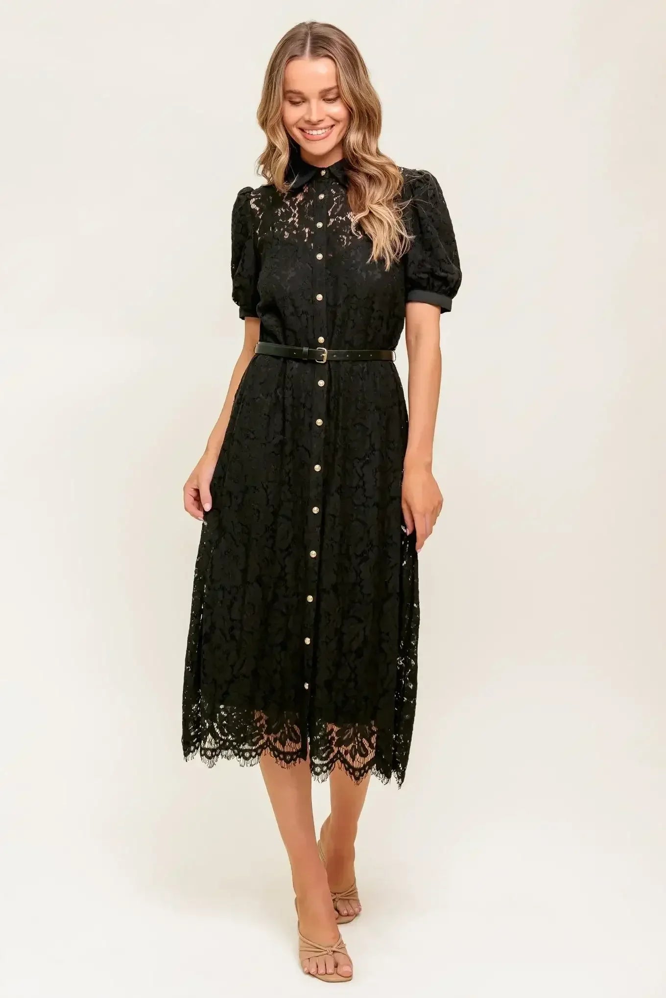 LUKA LACE SHIRT DRESS