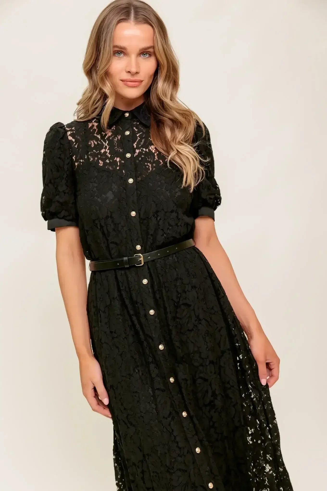 LUKA LACE SHIRT DRESS
