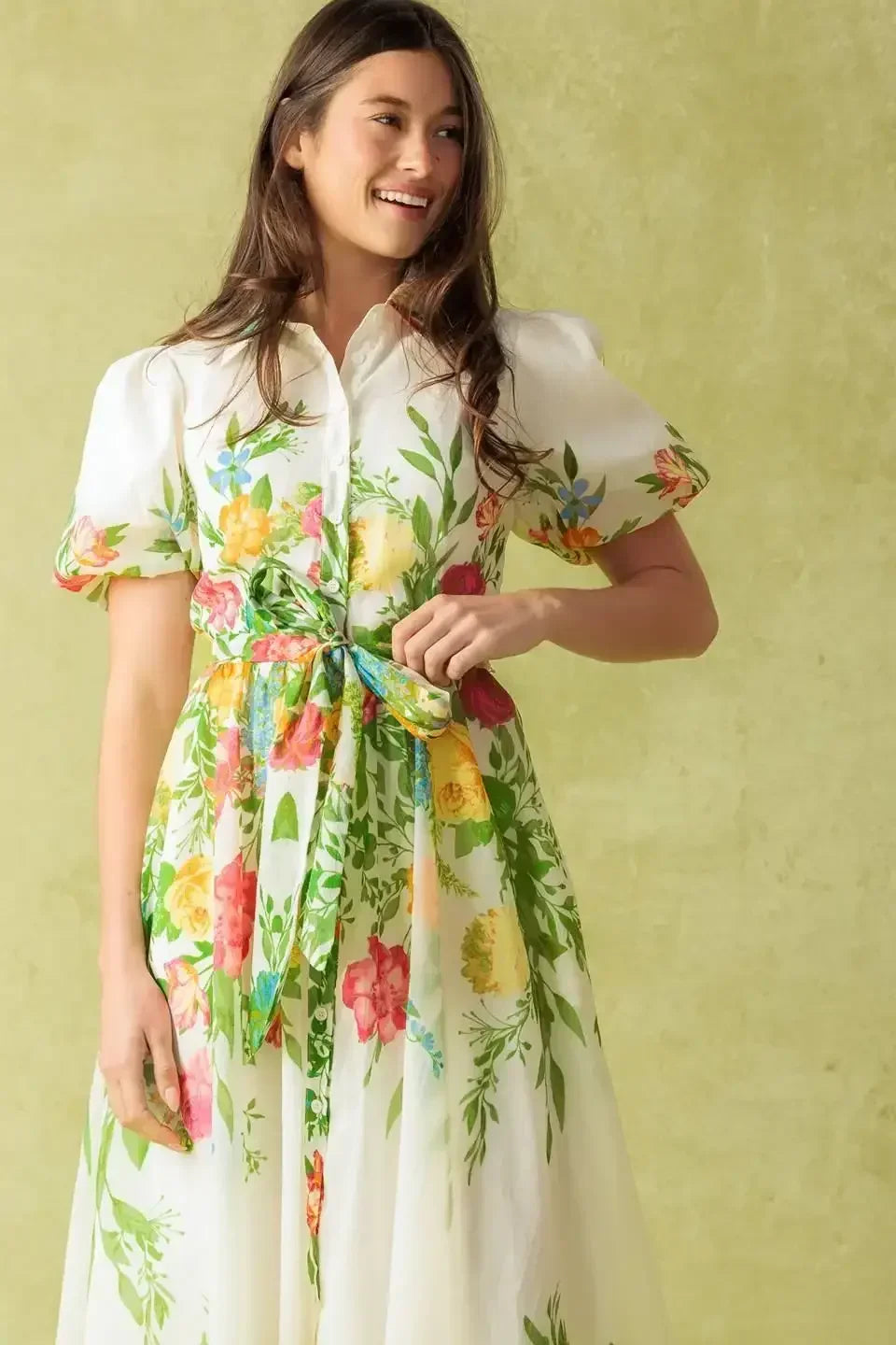 MUCH TO DO - FLOWER PRINT MIDI DRESS