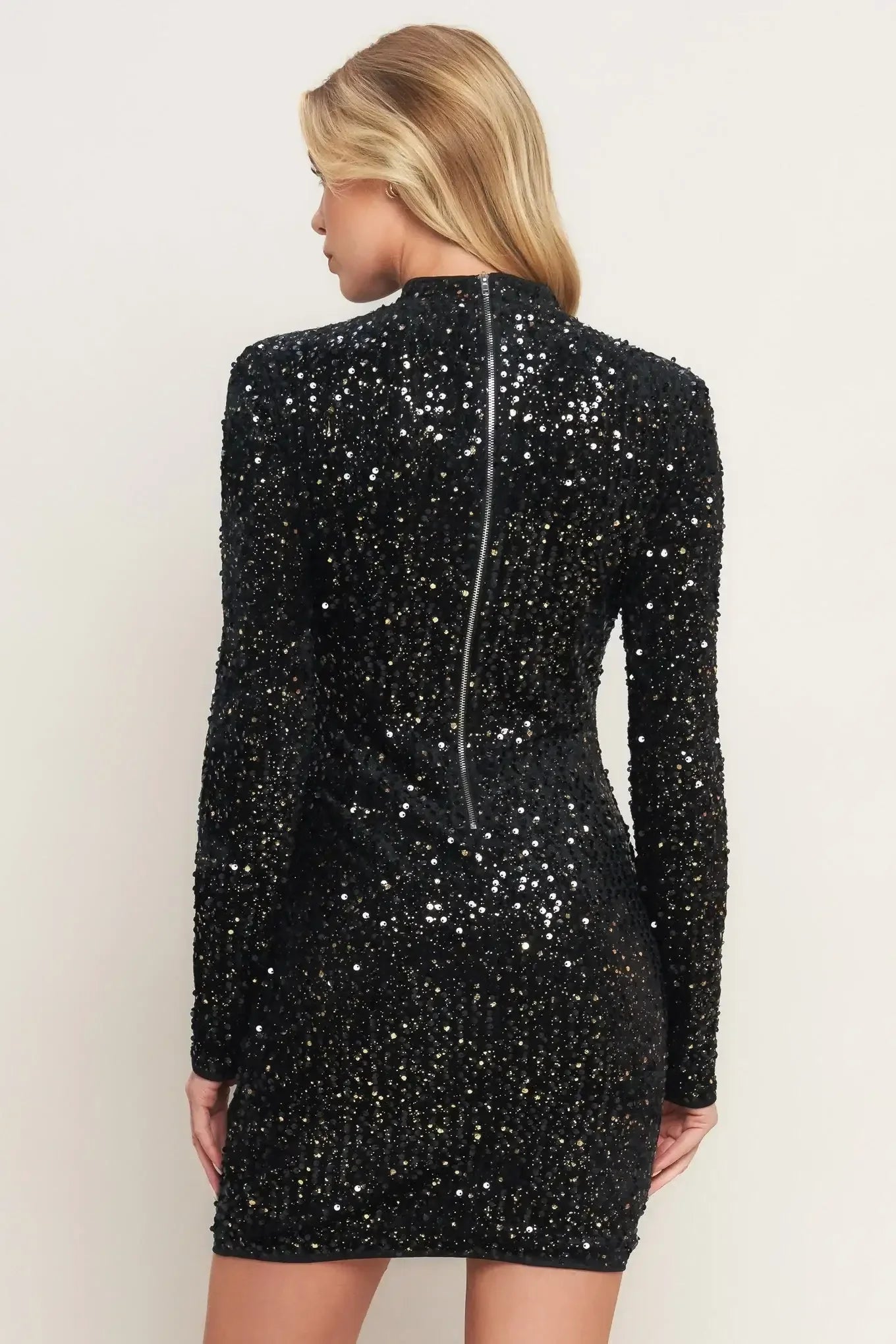 WHIMS OF FATE SEQUIN MINI DRESS