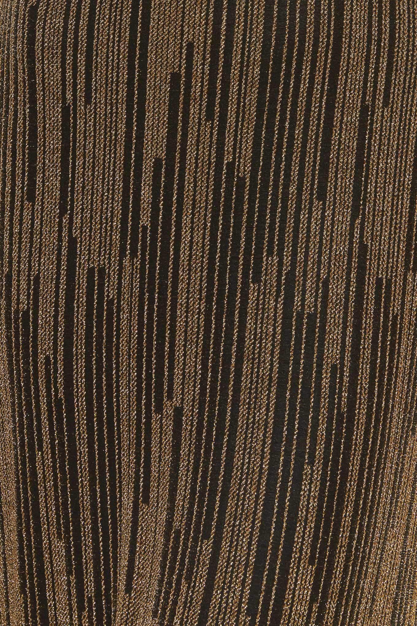 Strapless, long, patterned dress