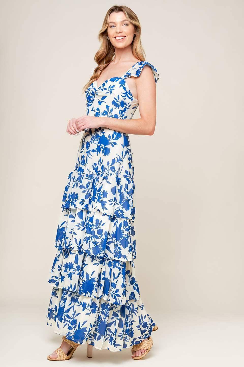 BLUEBELL MEADOWS - FLORAL MAXI DRESS