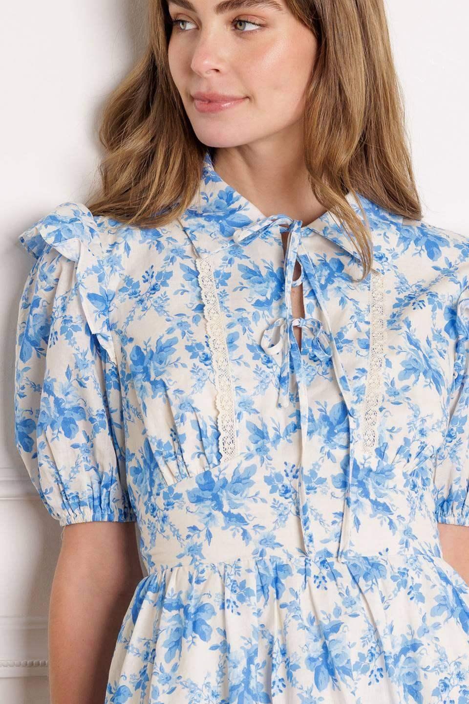 ABIGAIL FLORAL PUFF SLEEVE MINI DRESS