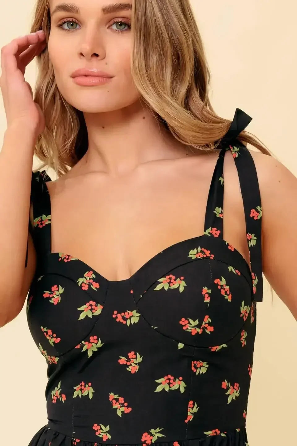 ENCHANTING MOMENTS WOVEN MIDI DRESS