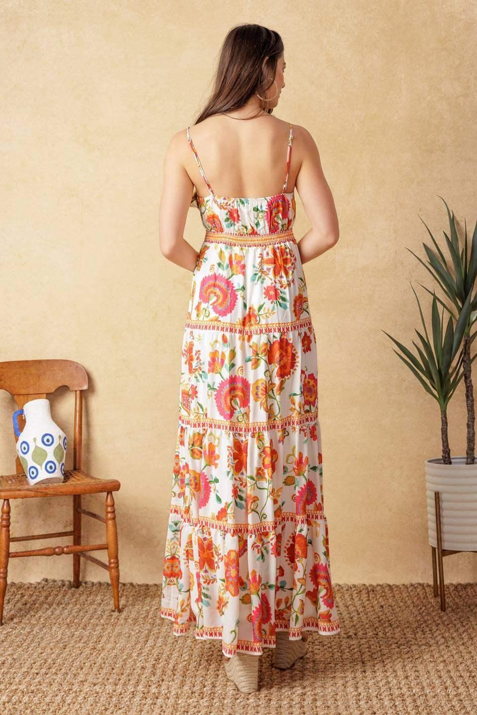SUMMER SANGRIA MAXI DRESS - RED
