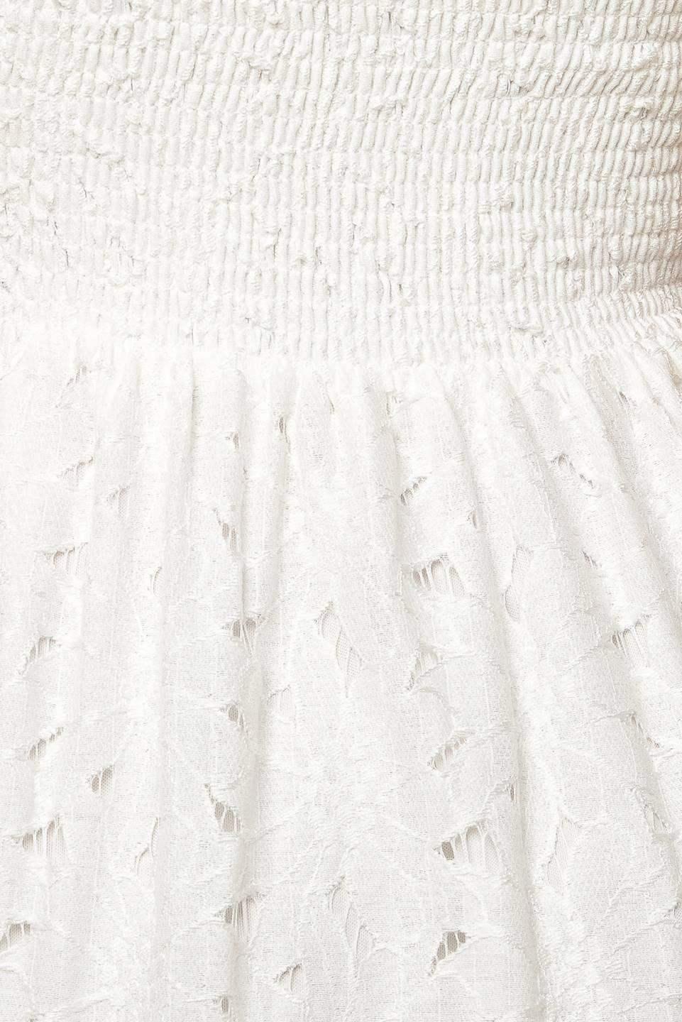 WISHING WELL - STRAPLESS WHITE LACE MAXI DRESS