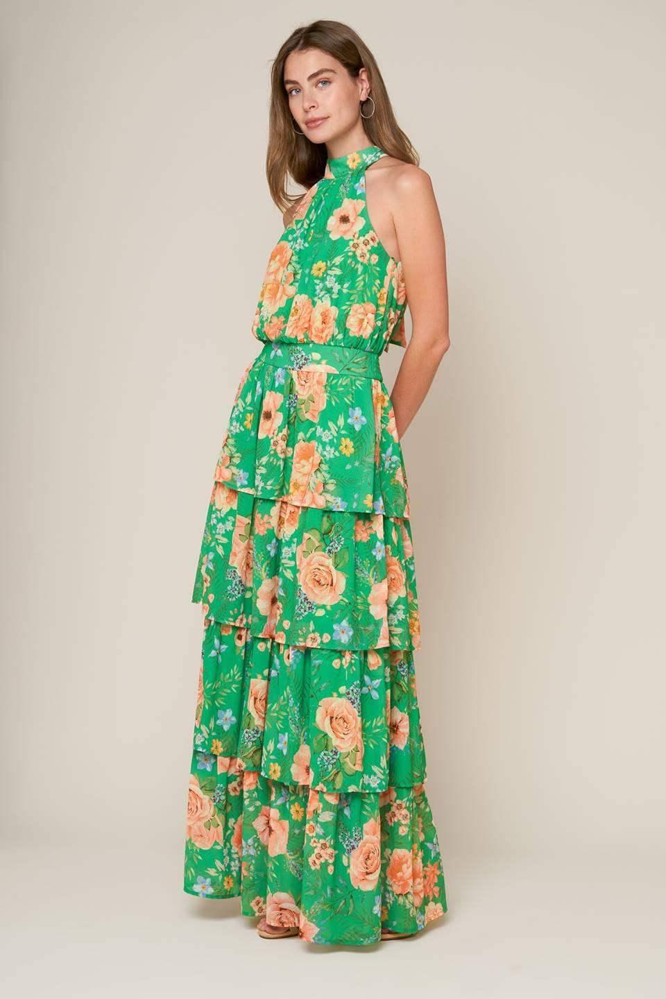 CHARITY HALTER MAXI DRESS