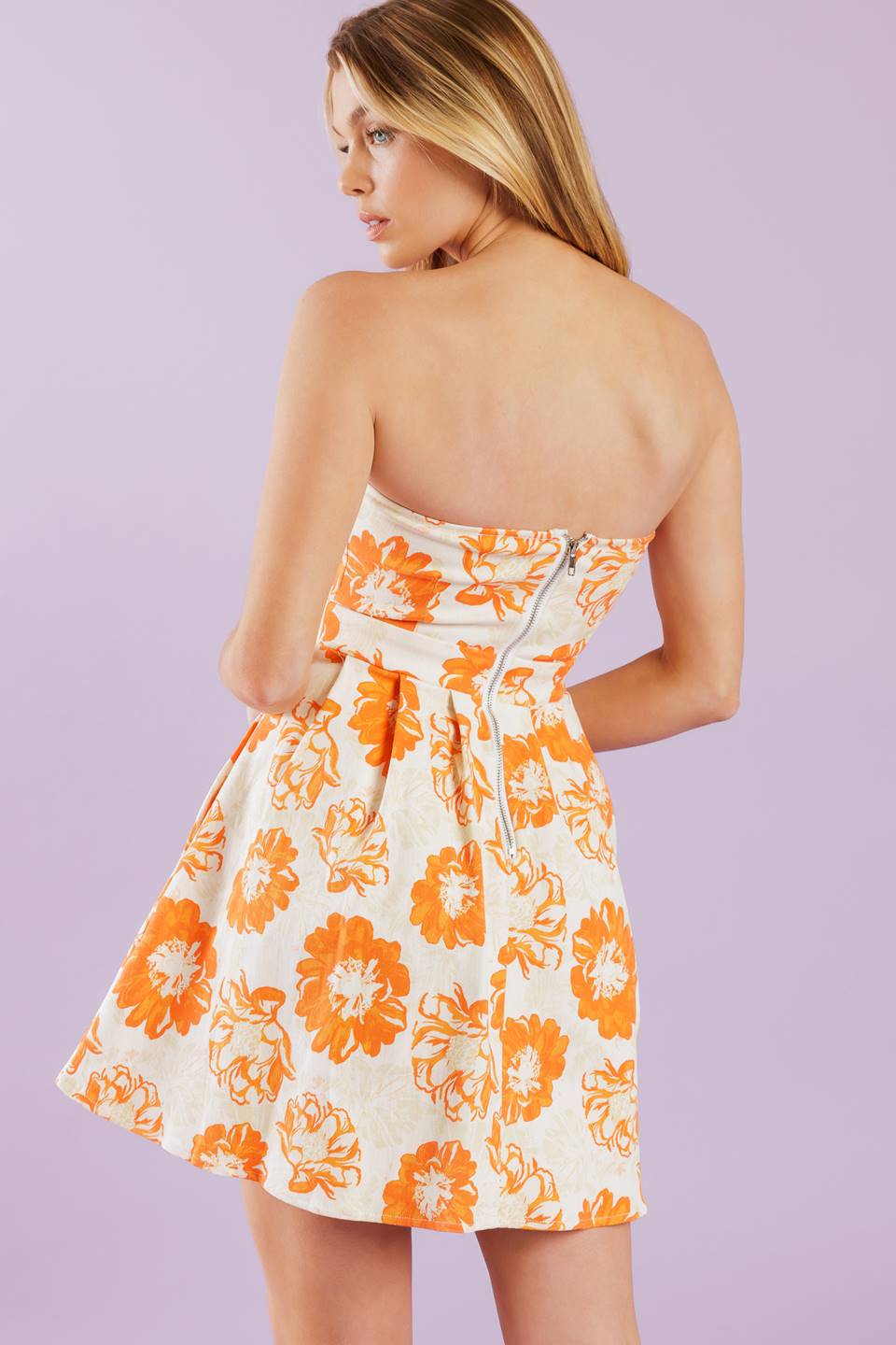 TANGERINE MIMOSA MINI DRESS LADY BLACK TIE