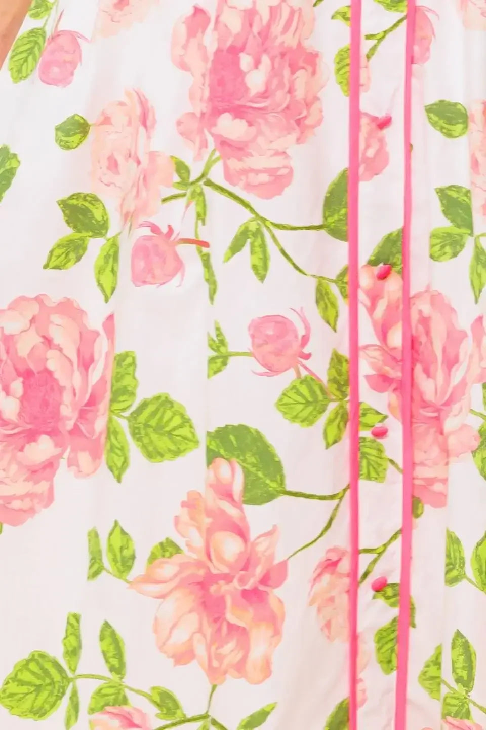 SUNDAY AFTERNOON - PINK FLORAL STRAPLESS MIDI DRESS