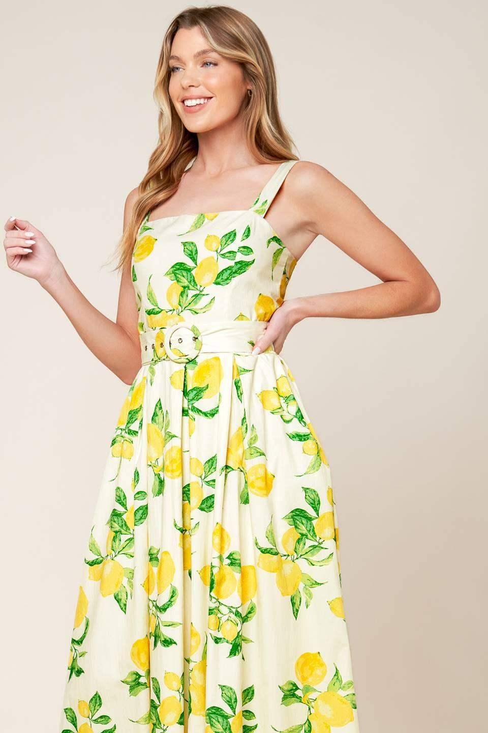 LEMONADE PERFECTION MIDI DRESS