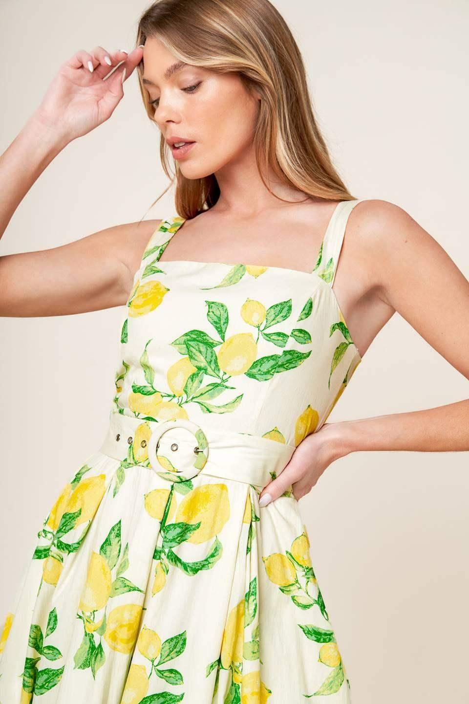 LEMONADE PERFECTION MIDI DRESS