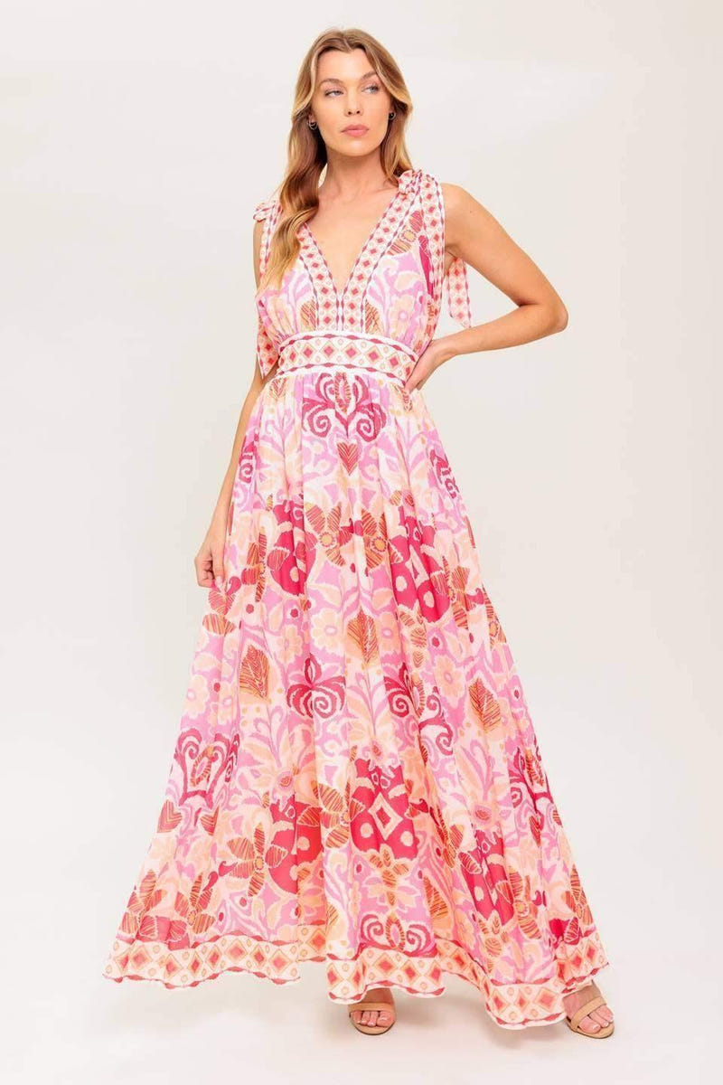 VINEYARD BLUSH MAXI DRESS - PINK