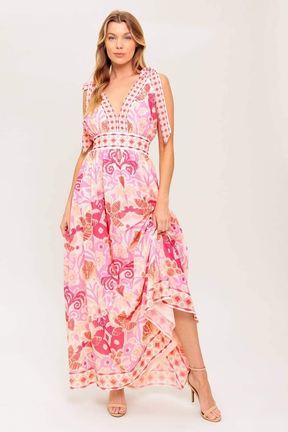VINEYARD BLUSH MAXI DRESS - PINK