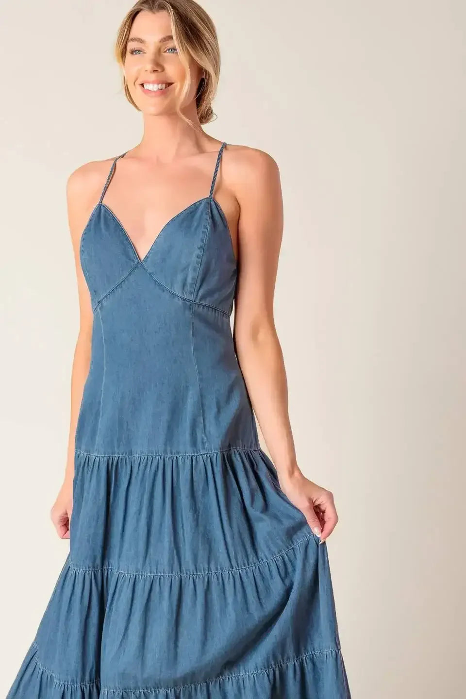 SUNDAY BEST - CHAMBRAY MIDI DRESS SUNDAY BEST - CHAMBRAY MIDI DRESS