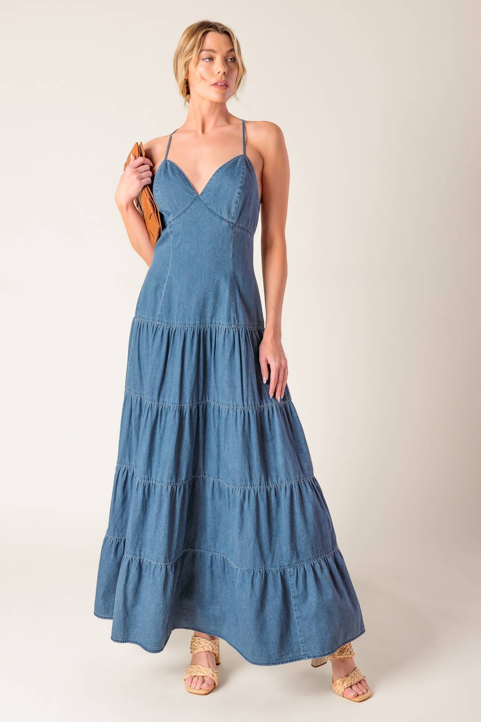 knee length dresses for ladies Lady Black Tie - Sunday Best - Chambray Midi Dress knee length dresses for ladies Lady Black Tie - Sunday Best - Chambray Midi Dress
