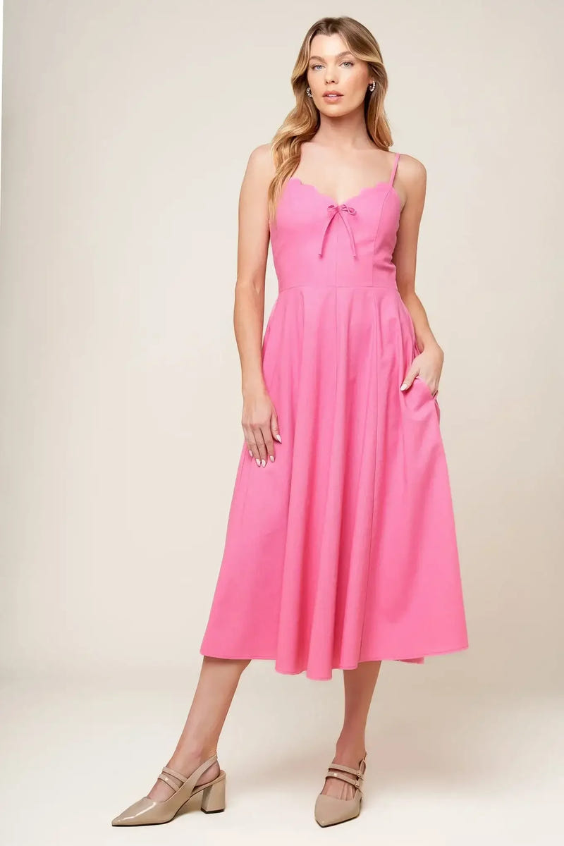 ROSEWATER PINK MIDI DRESS