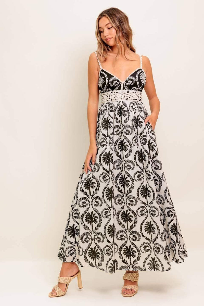 MEET ME FOR TEA MAXI DRESS - BLACK
