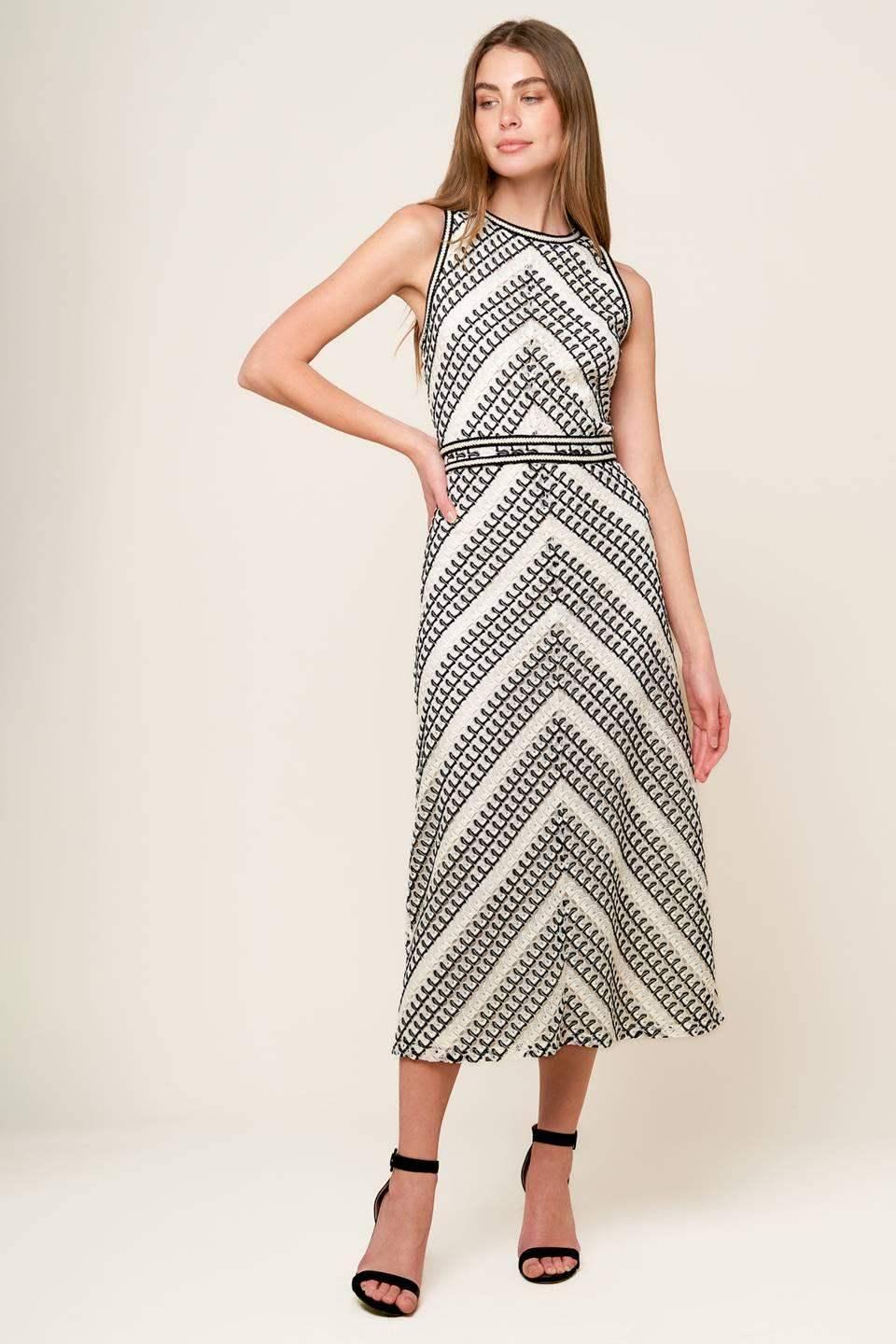 CARLISLE CROCHET MIDI DRESS