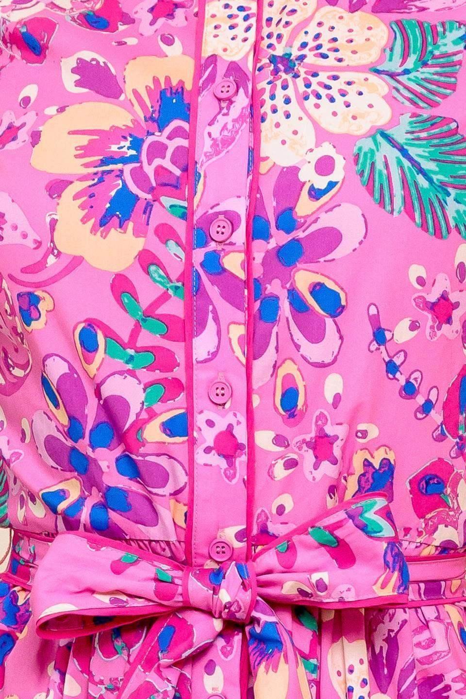 PETAL PRESS - PINK & PURPLE FLORAL MIDI DRESS