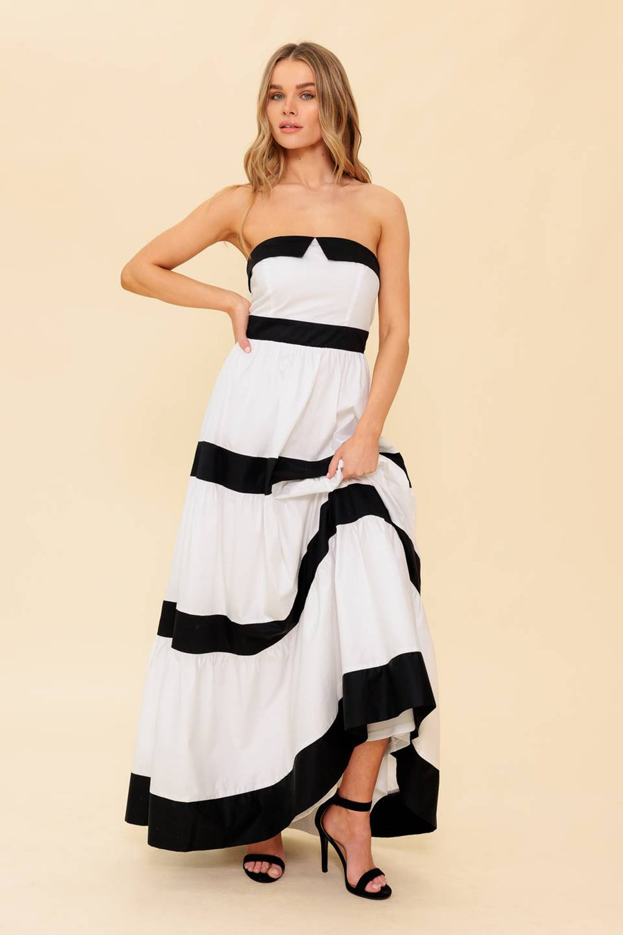 Black & White Dresses Lady Black Tie — free download