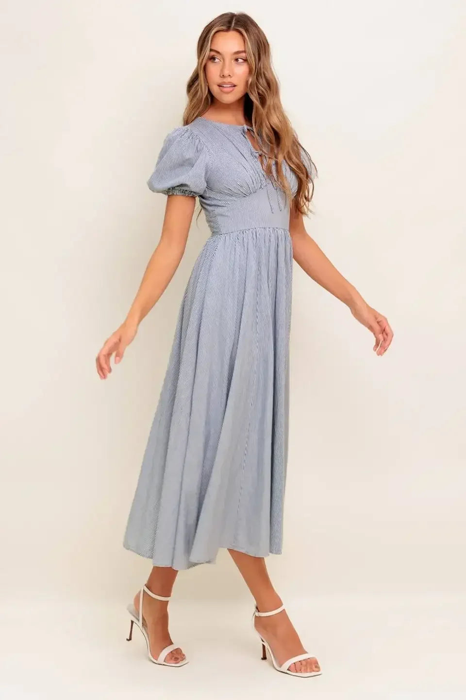CHERIE MIDI DRESS - BLUE