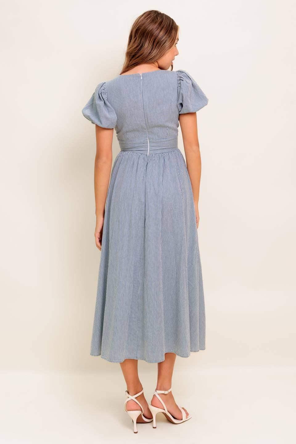 CHERIE MIDI DRESS - BLUE