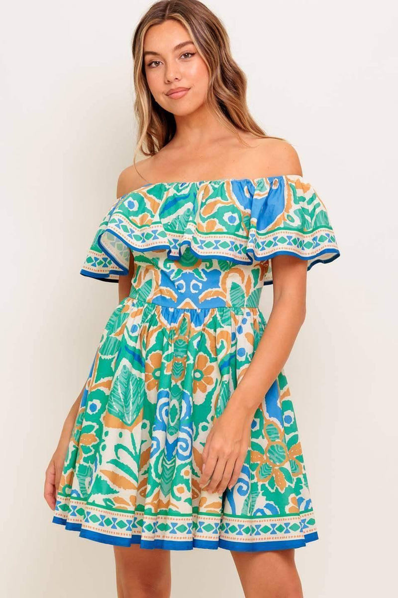 BRIA OFF THE SHOULDER MINI DRESS - FINAL SALE