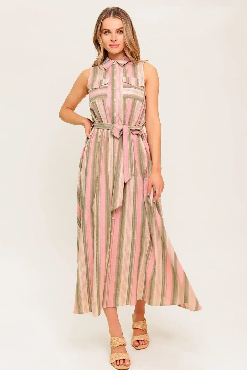 WINDSWEPT FIELDS MIDI DRESS - OLIVE