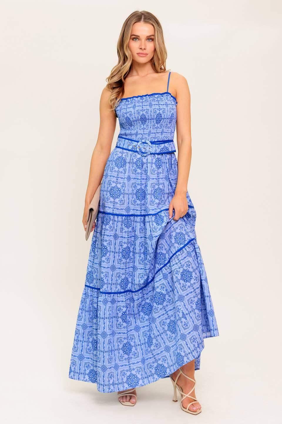 Lady Black Tie - Weston Maxi Dress - Blue - Size L Lady Black Tie - Weston Maxi Dress - Blue - Size L