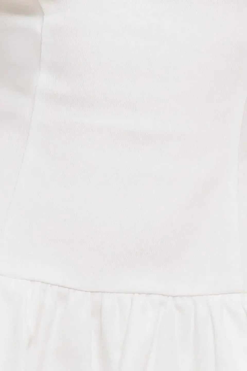 TWILIGHT WISH - WHITE DENIM BUBBLE HEM MINI DRESS