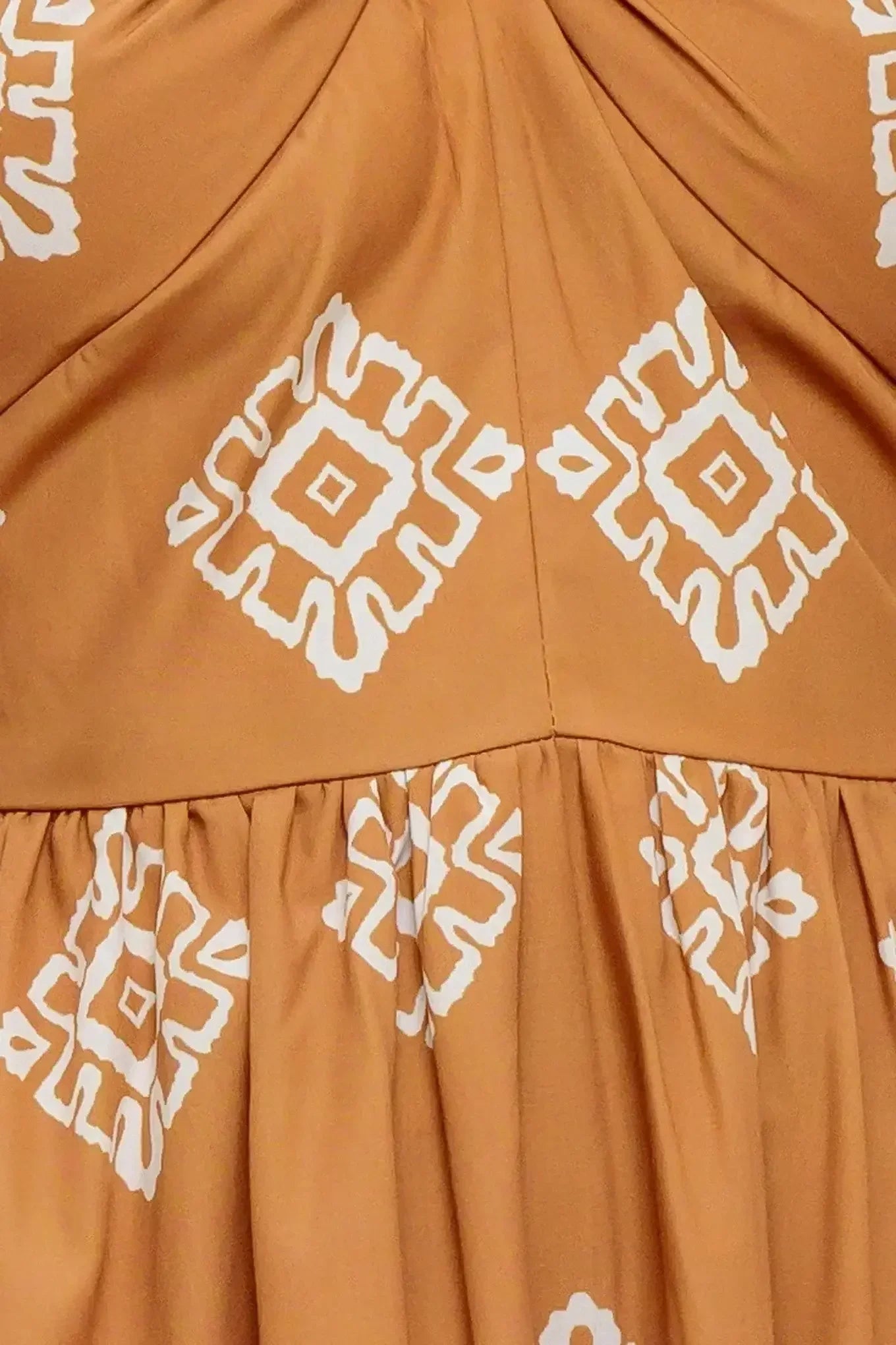 TIANA HALTER MIDI DRESS - RUST