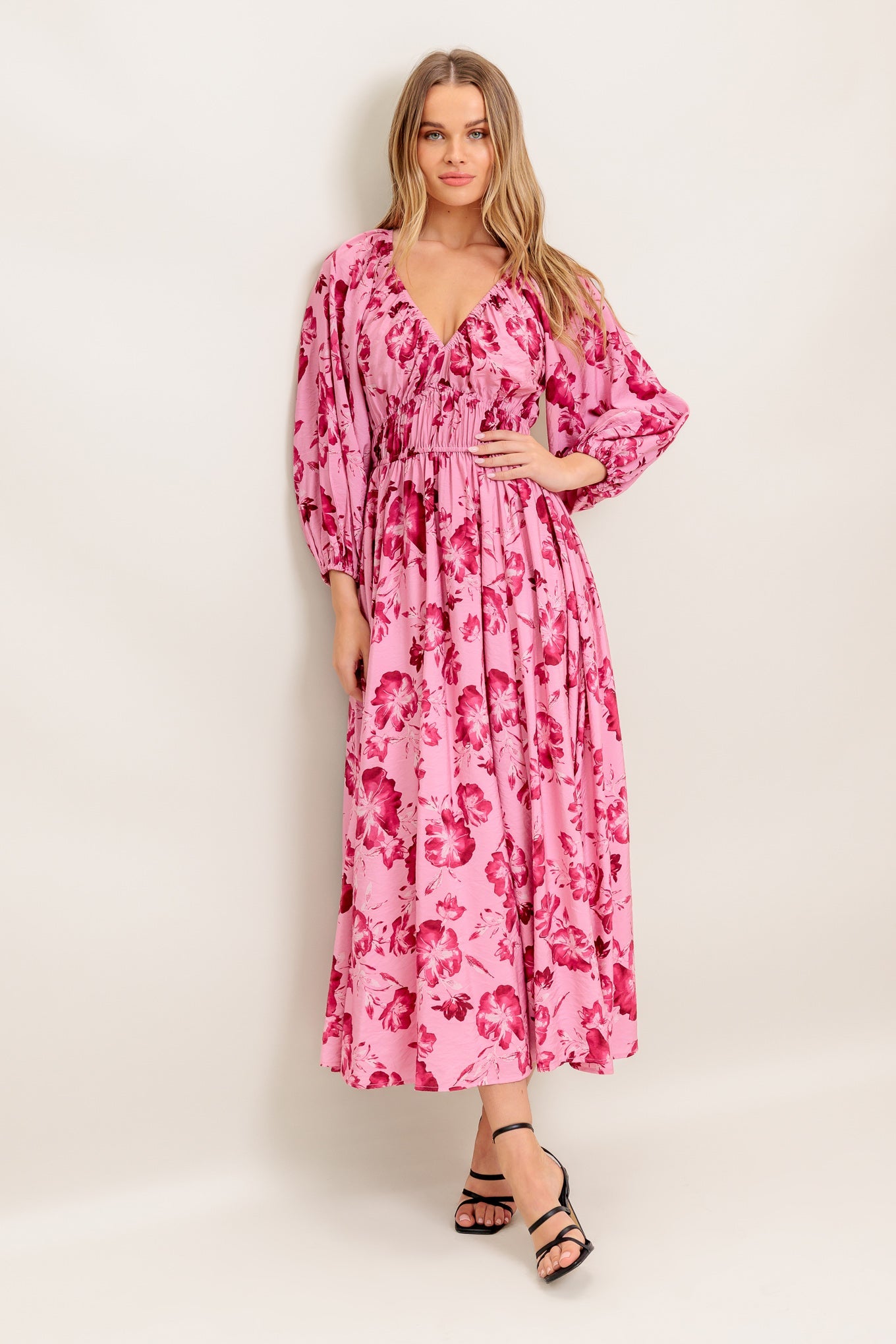 mauve midi dresses Lily Mauve Gauze Belted Midi Dress, XX Large
